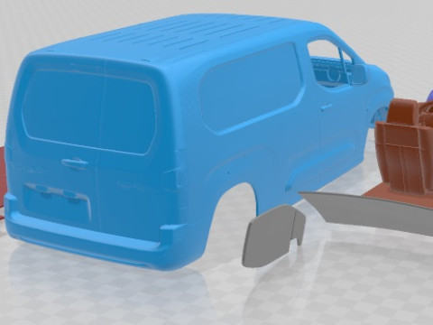 Citroen e Berlingo Van LWB 2024 Printable Modèles 3D en vedette
