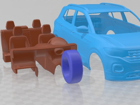 Volkswagen T Cross 2019 Printable Car 3D Baskı Modeli