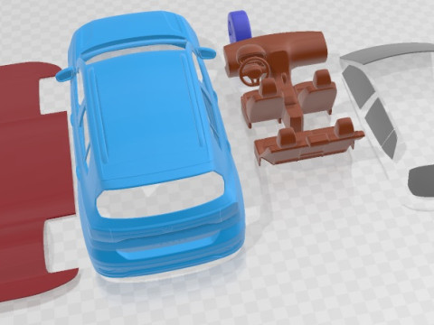 Volkswagen T Cross 2019 Printable Car 3D Baskı Modeli