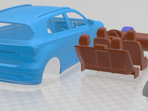 Volkswagen T Cross 2019 Printable Car 3D Baskı Modeli