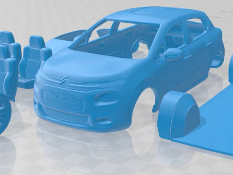 Citroen C3 2017 Printable Car 3D Print Model