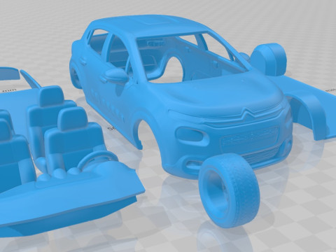 Citroen C3 2017 Printable Car Modelo de impresión 3D