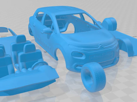 Citroen C3 2017 Printable Car 3D Print Model