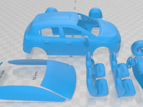 Citroen C3 2017 Printable Car 3D Print Model