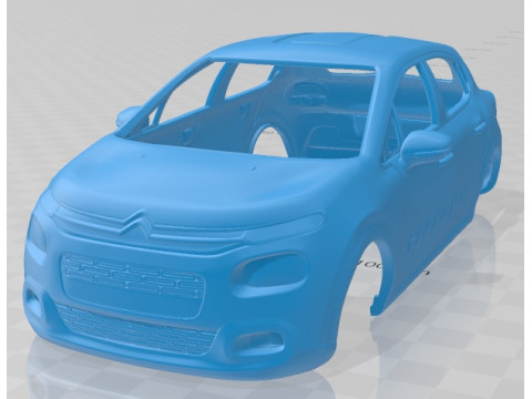 Citroen C3 2017 Printable Body Car 3D Baskı Modeli
