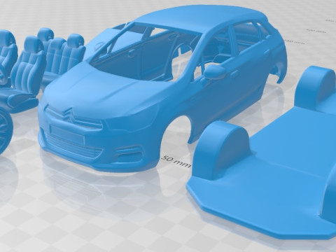 Citroen C4 2011 Printable Car 3D Print Model