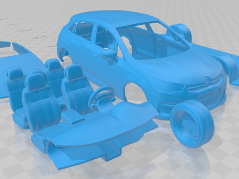 Citroen C4 2011 Printable Car 3D 打印模型