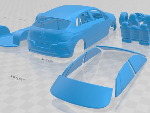Citroen C4 2011 Printable Car 3D 打印模型