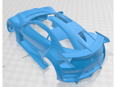 Citroen DS Survolt 2011 Printable Body Car 3D Print Model