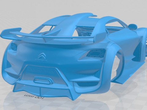Citroen DS Survolt 2011 Printable Body Car 3D Print Model