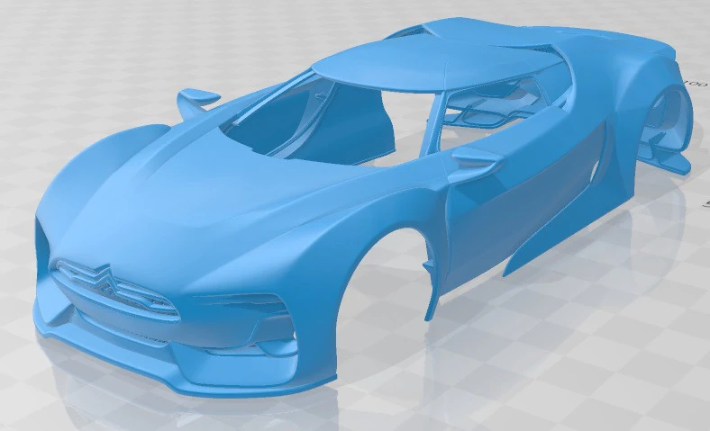 Citroen GT 2008 Printable Body Car 3D Print Model .c4d .max .obj .3ds .fbx .stl .blend 
