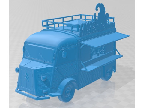 Citroen Type H Food Van Printable 3D Print Model