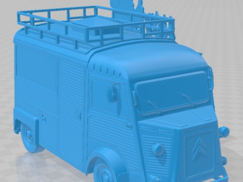 Citroen Type H Food Van Printable 3D Print Model