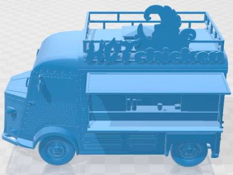 Citroen Type H Food Van Printable 3D Print Model