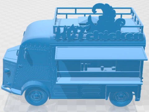 Citroen Type H Food Van Printable 3D Print Model