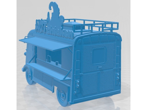 Citroen Type H Food Van Printable 3D Print Model