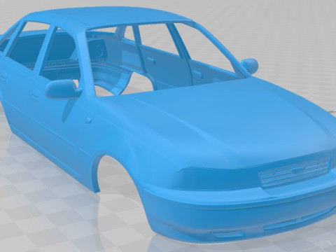 Daewoo Nexia Sedan 1996 Printable Body Car Modelo de impresión 3D