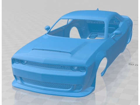 Dodge Challenger SRT Demon 2018 Printable Body Car Modelo de impresión 3D