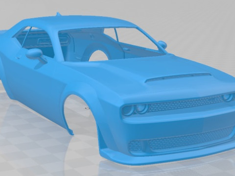 Dodge Challenger SRT Demon 2018 Printable Body Car 3D Print Model