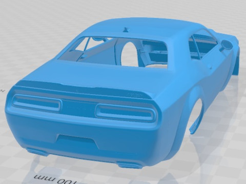 Dodge Challenger SRT Demon 2018 Printable Body Car 3D Print Model