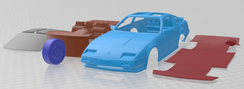 Nissan 300ZX Turbo 1983 Printable Car Modèles 3D en vedette .c4d .max .obj .3ds .fbx .stl .blend 