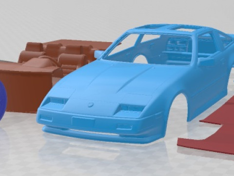 Nissan 300ZX Turbo 1983 Printable Car Modèles 3D en vedette