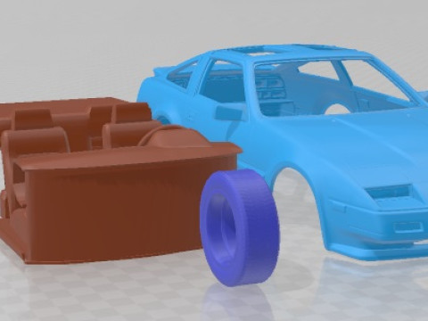 Nissan 300ZX Turbo 1983 Printable Car Modèles 3D en vedette
