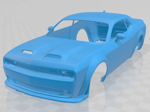 道奇挑战者 SRT Hellcat 2019 可打印车身汽车 3D 打印模型