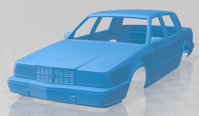 Dodge Dynasty 1993 Printable Body Car 3D प्रिंट मॉडल .c4d .max .obj .3ds .fbx .stl .blend
