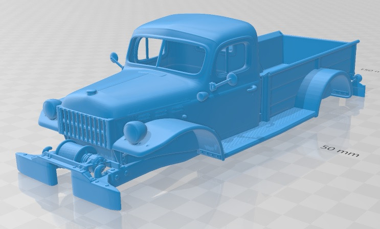 Dodge Power Wagon 1946 Printable Body Truck Modelo de Impressão 3D .c4d .max .obj .3ds .fbx .stl .blend