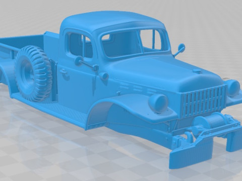 Dodge Power Wagon 1946 Printable Body Truck Modelo de Impressão 3D