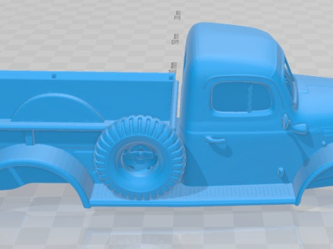 Dodge Power Wagon 1946 Printable Body Truck Modelo de Impressão 3D