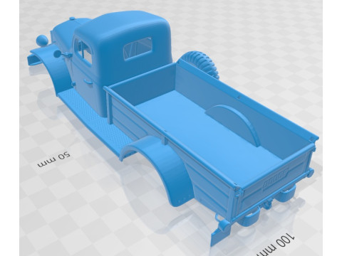 Dodge Power Wagon 1946 Printable Body Truck Modelo de Impressão 3D