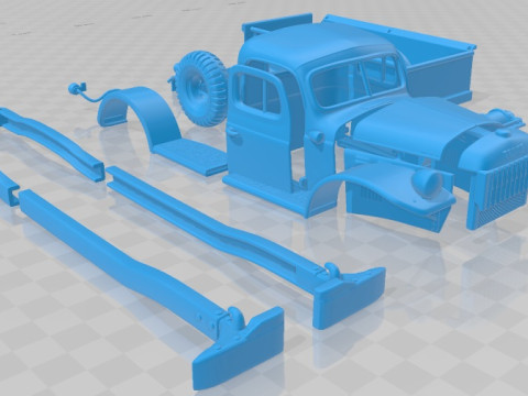 Dodge Power Wagon 1946 Printable Truck 3D प्रिंट मॉडल