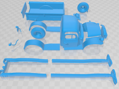 Dodge Power Wagon 1946 Printable Truck 3D प्रिंट मॉडल
