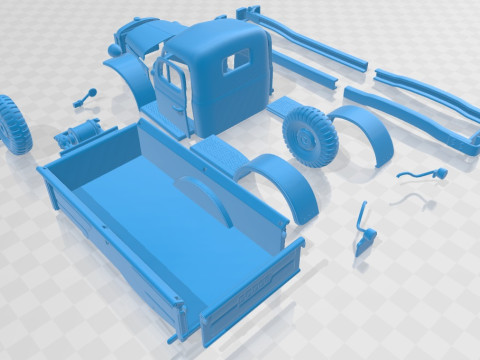 Dodge Power Wagon 1946 Printable Truck 3D प्रिंट मॉडल