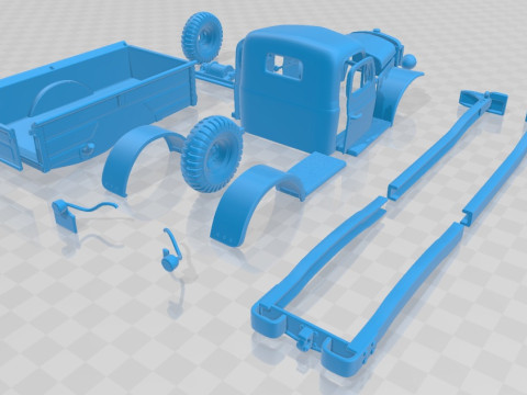 Dodge Power Wagon 1946 Printable Truck 3D प्रिंट मॉडल