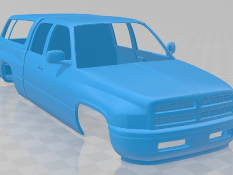 Dodge Ram 1500 Club Cab ST 1999 Printable Body Car Model do druku 3D