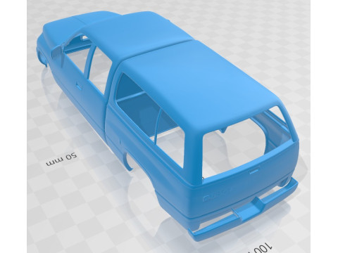 Dodge Ram 1500 Club Cab ST 1999 Printable Body Car Model do druku 3D