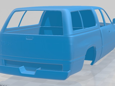 Dodge Ram 1500 Club Cab ST 1999 Printable Body Car Model do druku 3D