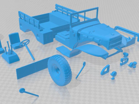 Dodge WC-52 1942 Printable Truck 3D Print Model