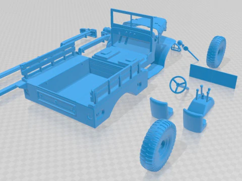 Dodge WC-52 1942 Printable Truck 3D Print Model