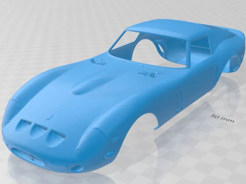 Coche Carrocer&iacute;a Imprimible Ferrari 250 GTO 1962 Modelo de impresión 3D