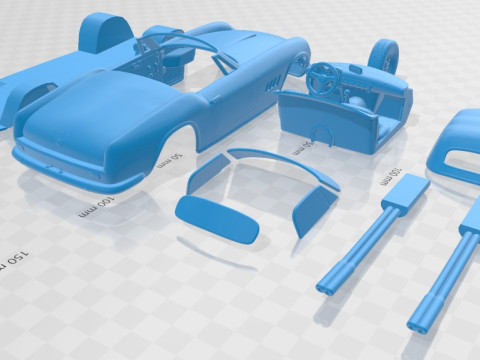 Ferrari 250 GT California SWB Spyder 1958 Printable Car Modèles 3D en vedette