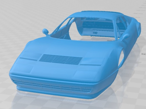 Ferrari 512BB Berlinetta Boxer Printable Body Car Modelo de impresión 3D