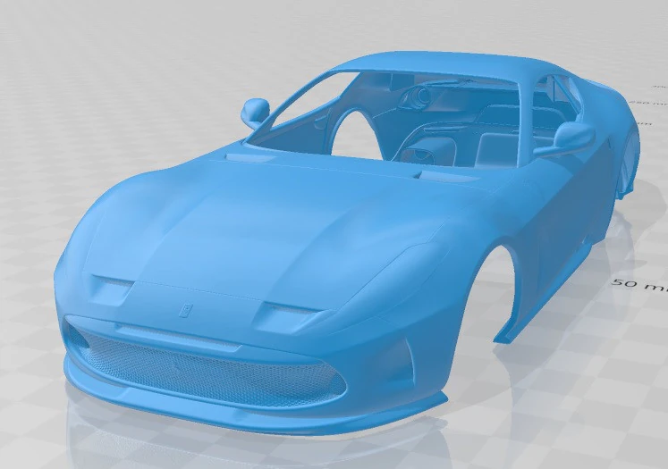 Ferrari Omologata 2020 Printable Body Car 3D Print Model .c4d .max .obj .3ds .fbx .stl .blend 