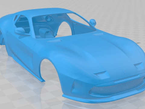 Ferrari Omologata 2020 Printable Body Car Modèles 3D en vedette