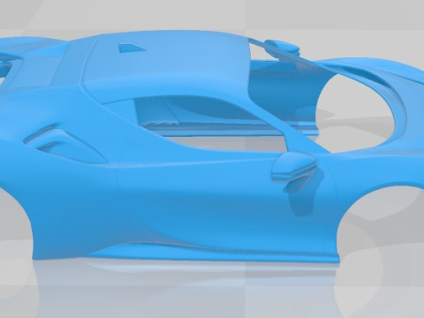 Ferrari SF90 Stradale 2021 Printable Body Car Model Cetak 3D