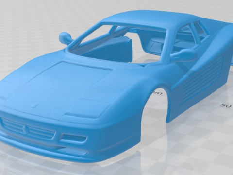 Ferrari Testarossa 512TR 1991 Printable Body Car Modello di stampa 3D