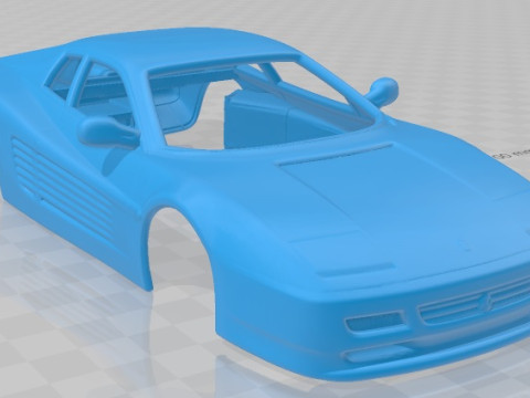 Ferrari Testarossa 512TR 1991 Printable Body Car 3D 프린트 모델